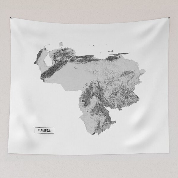 Item preview, Relief Map of Venezuela designed and sold by ThinkAboutMaps.