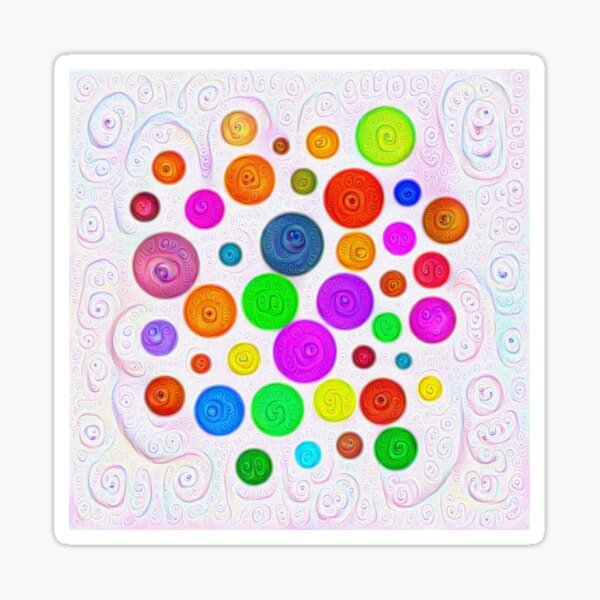 Item preview, #DeepDream Color Circles Visual Areas 5x5K v1448374069 designed and sold by blackhalt.
