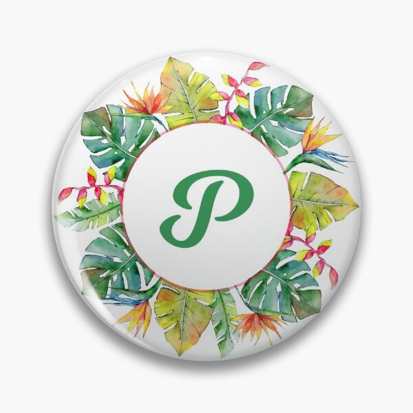 Item preview, Tropical Leaves Monogram P designed and sold by MysticMagpie.