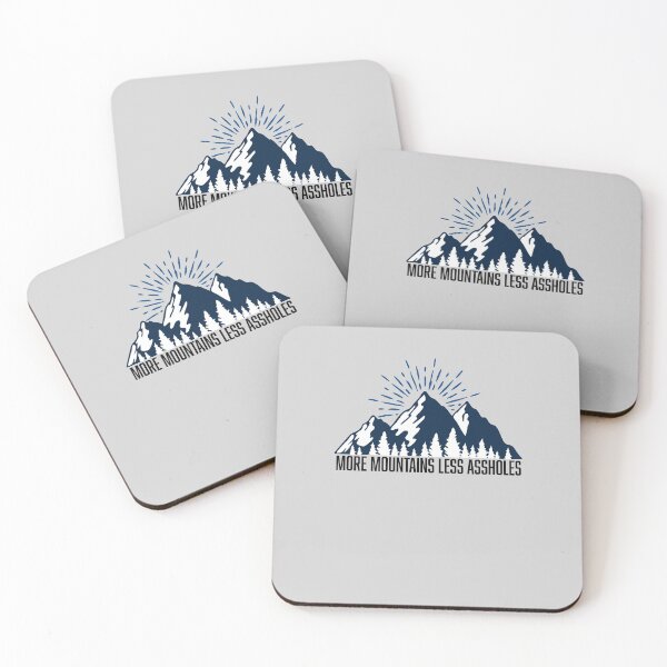 Item preview, More Mountains Less Assholes Camping Funny Sayings Mens And Women Gift Ideas Jokes Design Fun Camping  designed and sold by Akmloza.
