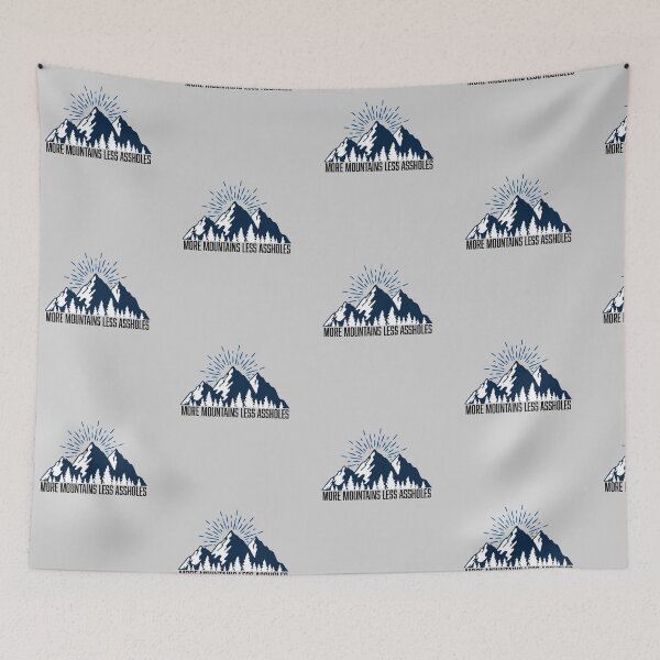 Item preview, More Mountains Less Assholes Camping Funny Sayings Mens And Women Gift Ideas Jokes Design Fun Camping  designed and sold by Akmloza.