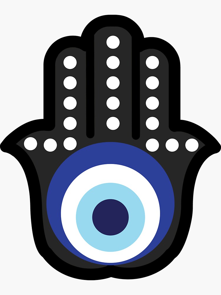 Hamsa Hand Fatima Evil Eye Sticker For Sale By Livaniaapparel Redbubble