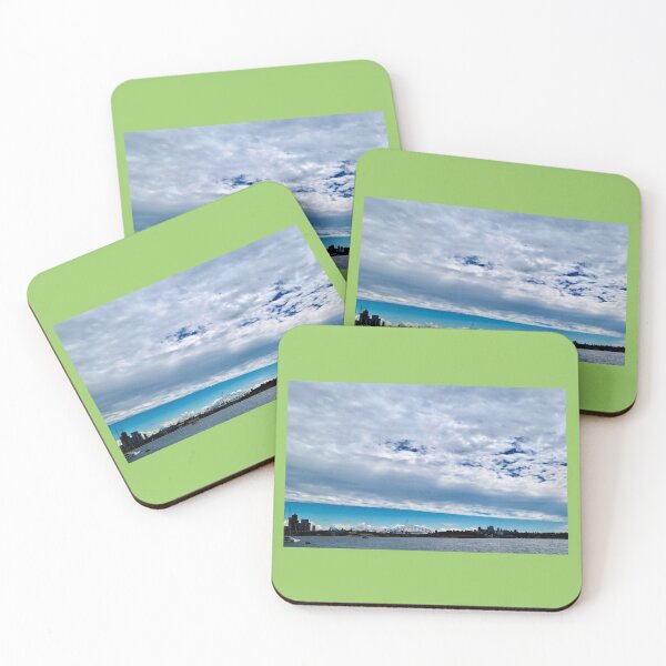 Item preview, View of Sydney Harbour (悉尼港) dark clouds with the Harbour Bridge in the distance in a strip of blue sky by Bao-Er designed and sold by Chinaspaces.