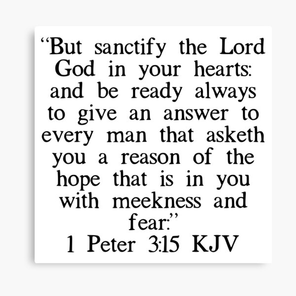 1 Pedro 3:15 RV Lienzo