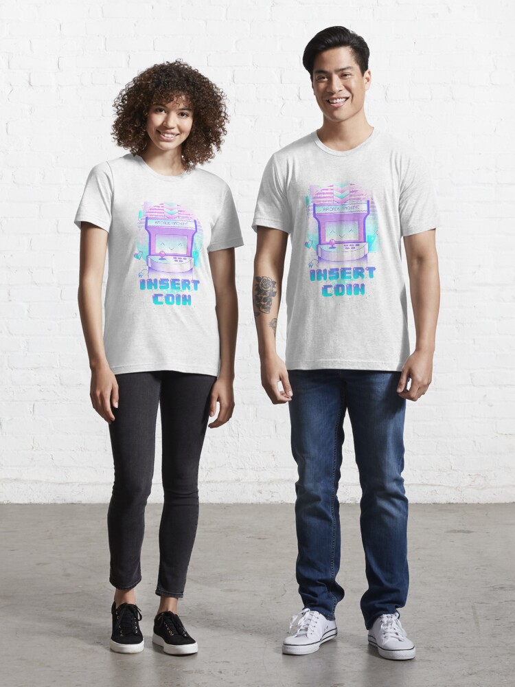 Thumbnail 1 of 7, Essential T-Shirt, Vaporwave Insert Coin designed and sold by Donnie Art.