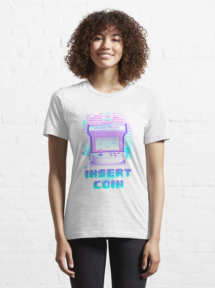 Thumbnail 6 of 7, Essential T-Shirt, Vaporwave Insert Coin designed and sold by Donnie Art.