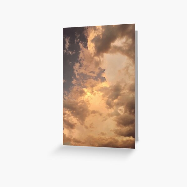 Aesthetic Sky With Clouds Greeting Card By Freshfroot Redbubble