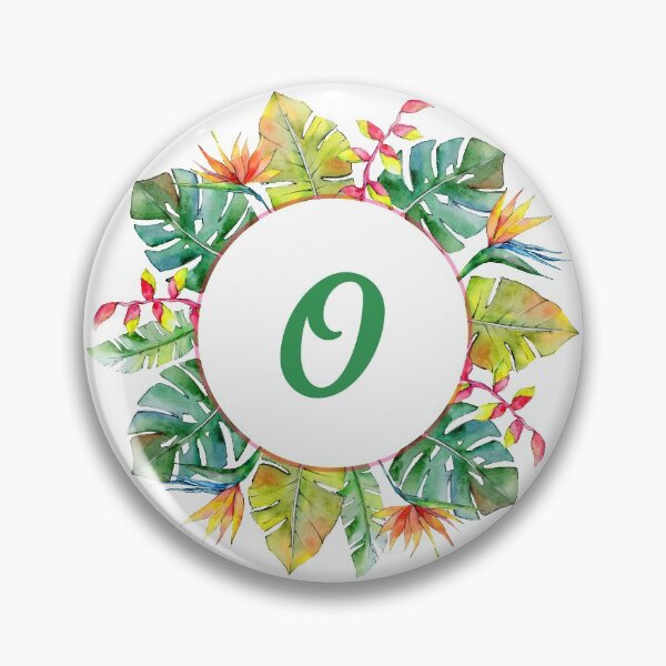 Item preview, Tropical Leaves Monogram O designed and sold by MysticMagpie.