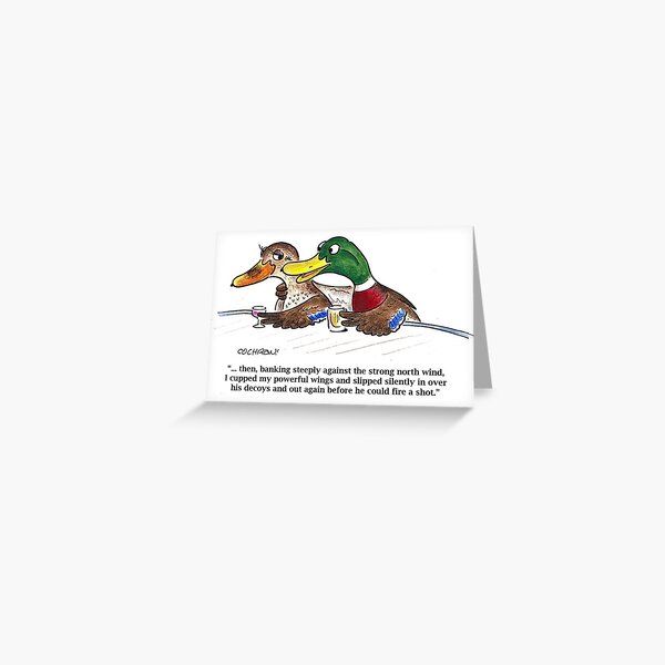 Cartoon: Mallards in bar Greeting Card