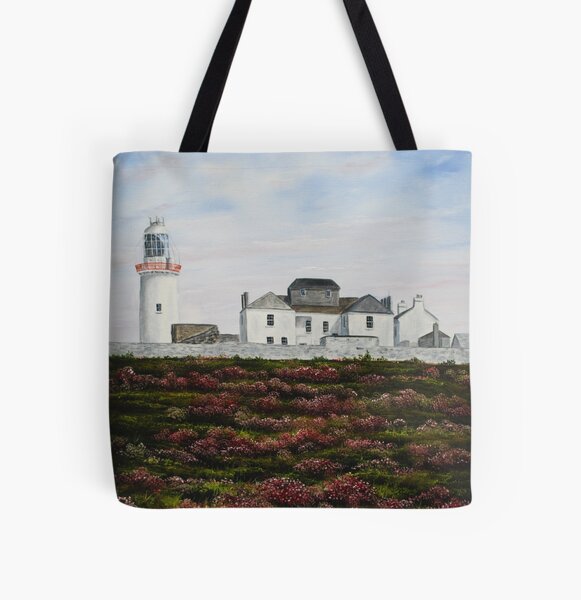 Loop Head Lighthouse, County Clare - oil painting All Over Print Tote Bag