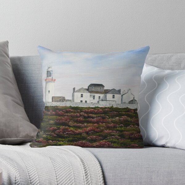 Loop Head Lighthouse, County Clare - oil painting Throw Pillow