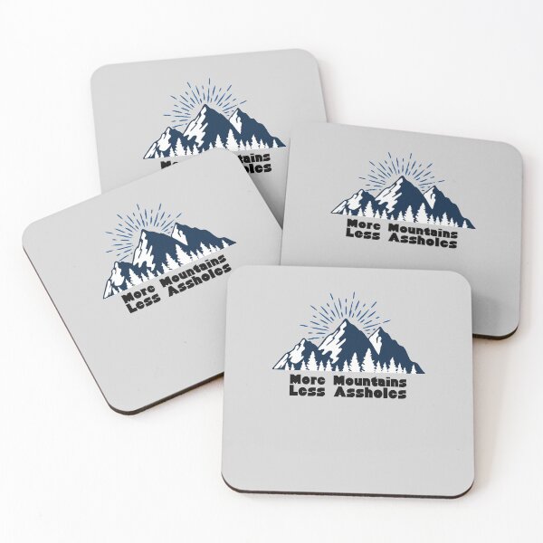Item preview, More Mountains Less Assholes Camping Funny Sayings Mens And Women Gift Ideas Jokes Design Fun Camping  designed and sold by Akmloza.
