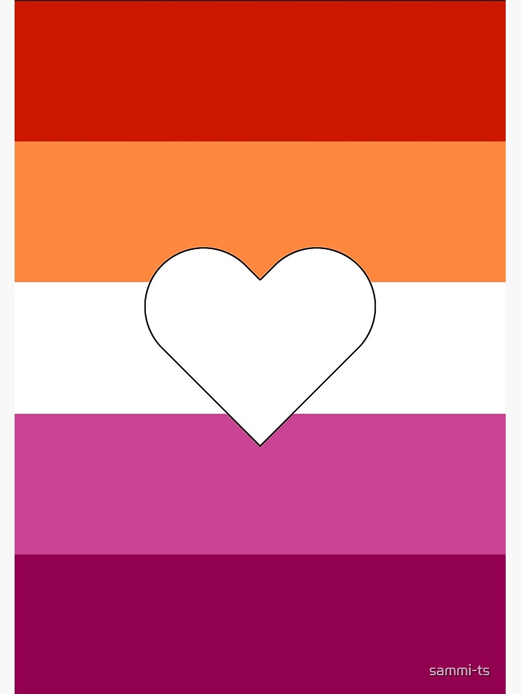 Lesbian Flag Heart Poster By Sammi Ts Redbubble 2520