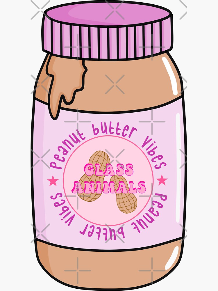 "Peanut Butter Vibes Glass Animals" Sticker for Sale by zizouuu