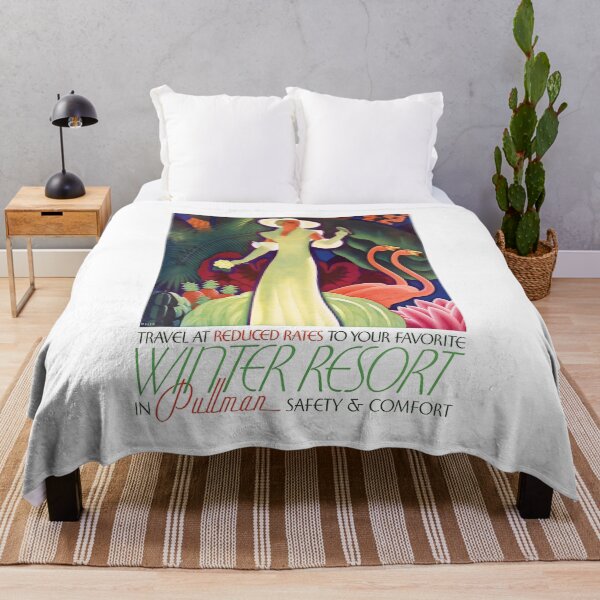 Artikelvorschau, 1935 Pullman Winter Resort Zugreise Poster entworfen und verkauft von retrographics.
