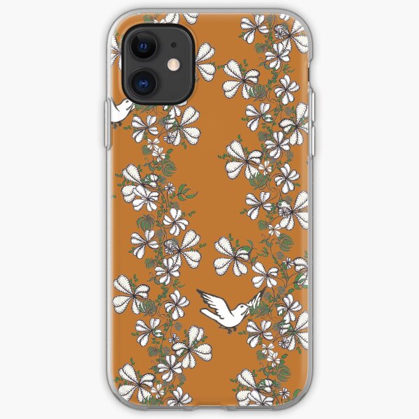 Bird Vine (Orange) iPhone Soft Case