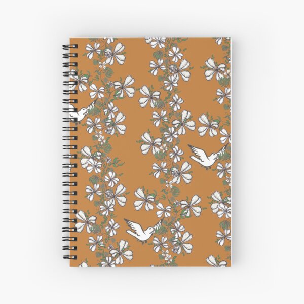 Bird Vine (Orange) Spiral Notebook