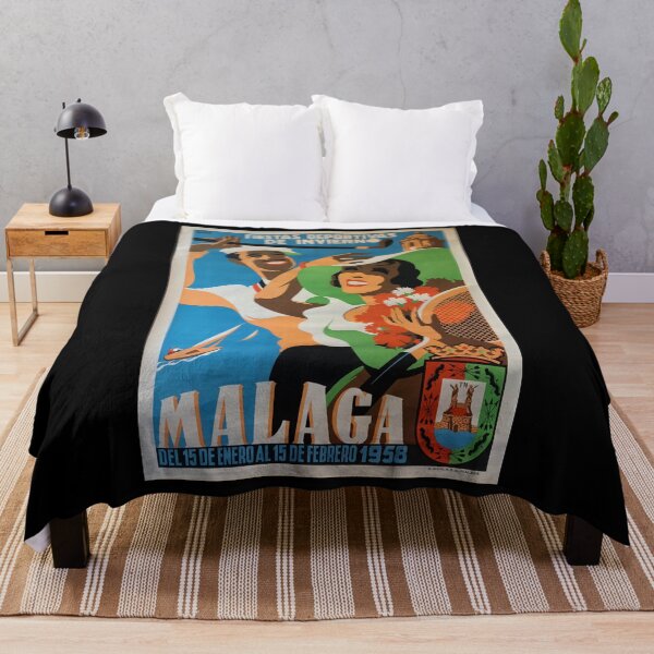 Item preview, Malaga 1958 vintage travel poster designed and sold by stickart-marek.
