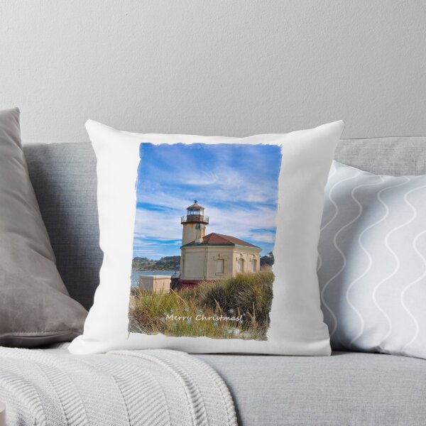 Item preview, Merry Christmas  - Coquille Lighthouse In Bandon Oregon designed and sold by IMAGETAKERS.