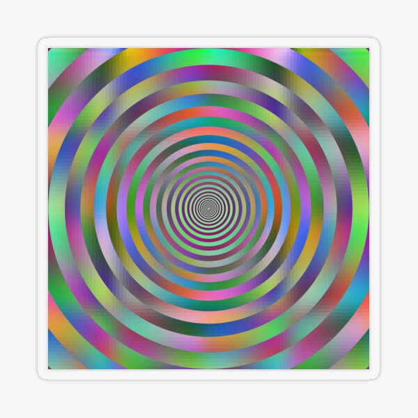 Concentric Shrinking Circles концентрические уменьшающиеся круги Transparent Sticker