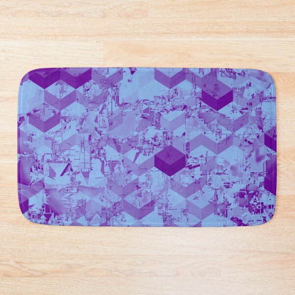 Item preview, geometric square pixel pattern abstract background in purple designed and sold by Mrvell.