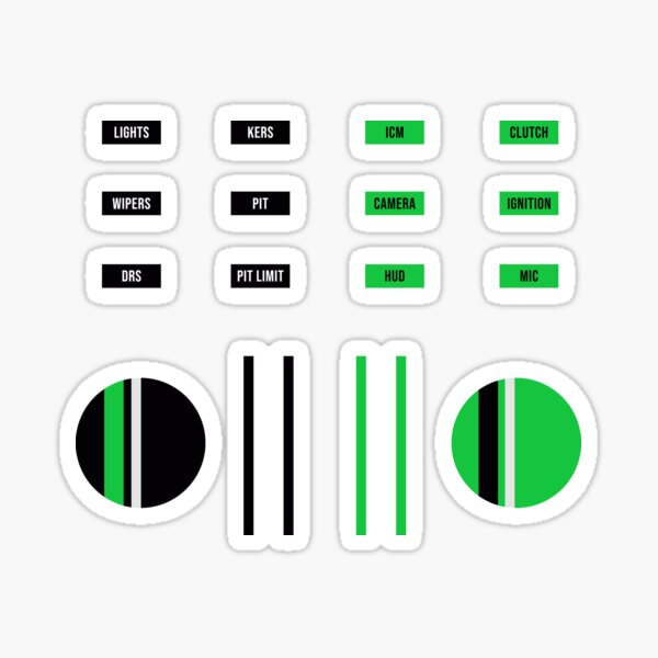 SimRig sticker set - Green/Black Sticker