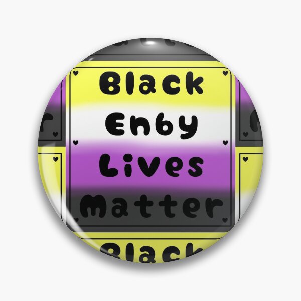 Item preview, "Black Enby Lives Matter" Flag/Hearts designed and sold by sproutlesbian.