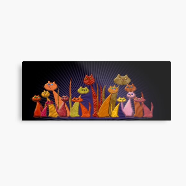 vector cats Metal Print