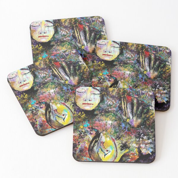 Item preview, pintura abstracta romántica basada en Ofelia de Hamlet designed and sold by openeyeddreams.
