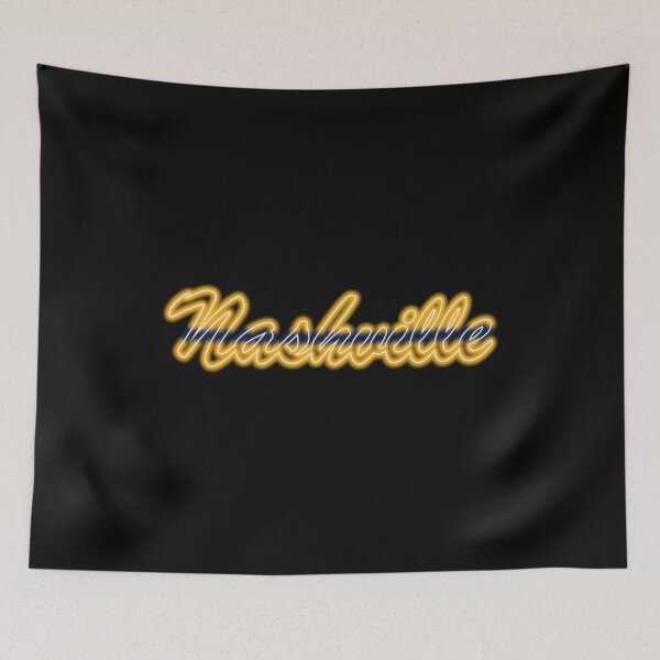 Item preview, Hockey Fan of Nashville Yellow and Blue in Neon designed and sold by gkillerb.