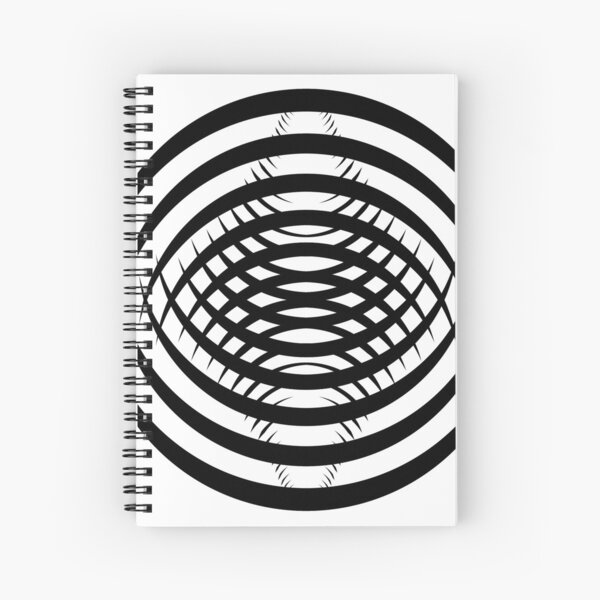 Concentric Shrinking Circles концентрические уменьшающиеся круги Spiral Notebook