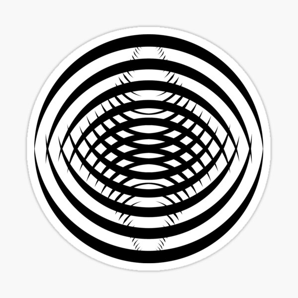 Concentric Shrinking Circles концентрические уменьшающиеся круги Sticker