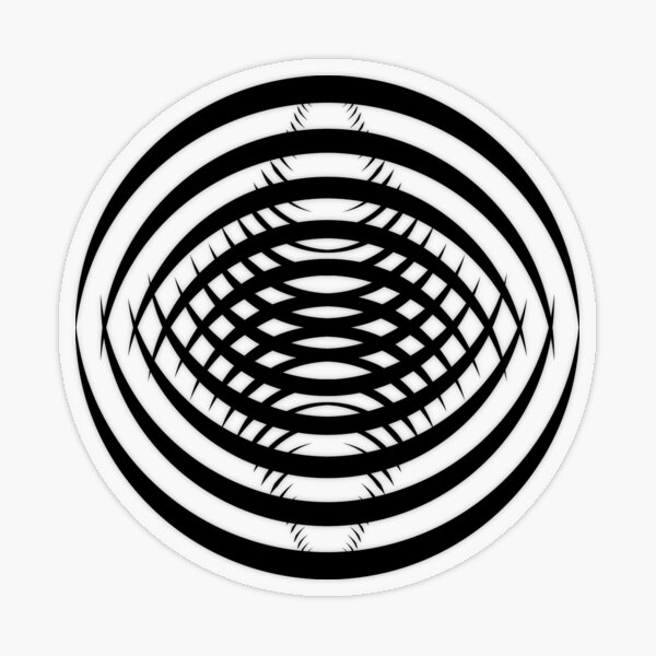 Concentric Shrinking Circles концентрические уменьшающиеся круги Transparent Sticker