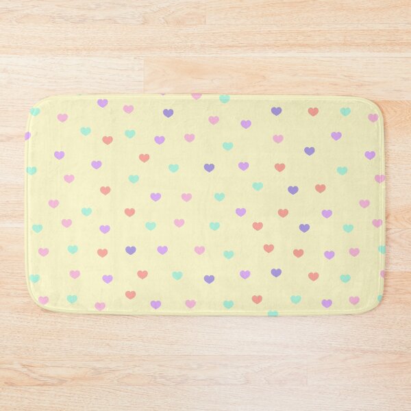 Item preview, Polka dots hearts cute yellow pastel background designed and sold by TheSimpleMan.