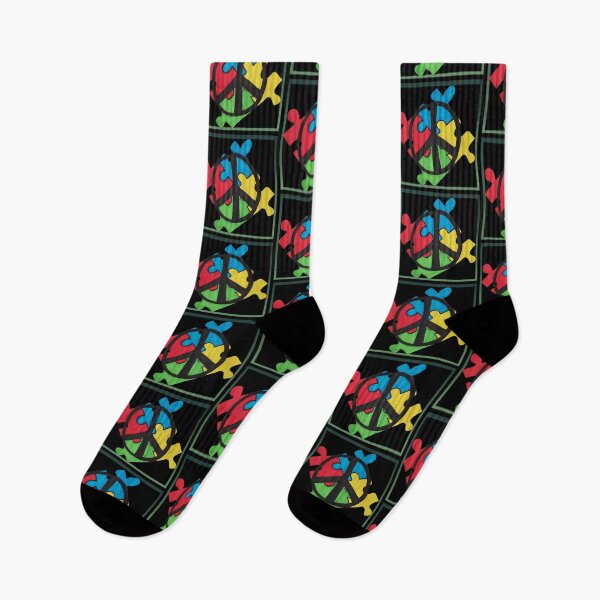 Item preview, AUTISM PUZZLE PIECES PEACE designed and sold by Redbubble_Redhead.
