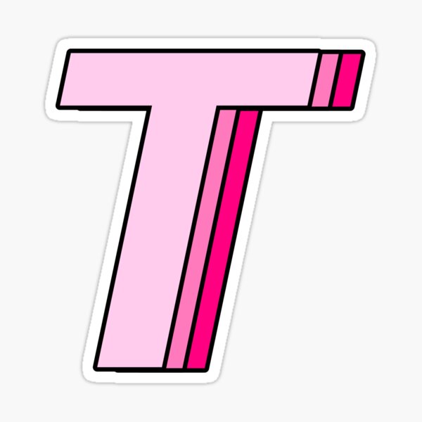 pink T Sticker for Sale by Amanda Kirkpatrick
