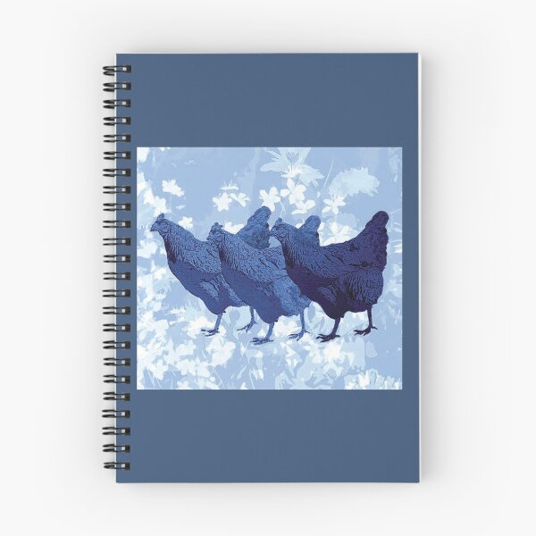 Item preview, Three blue hens designed and sold by Marju Rose.