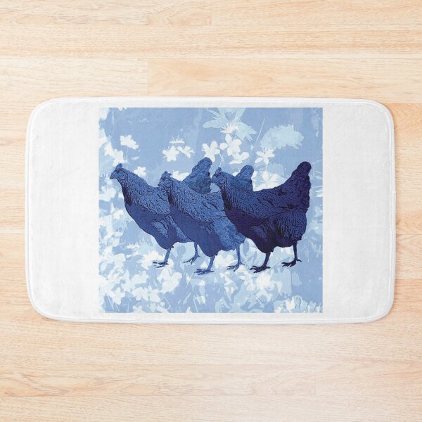 Item preview, Three blue hens designed and sold by Marju Rose.