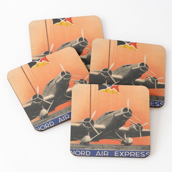 Item preview, Nord Air Express vintage travel poster designed and sold by stickart-marek.