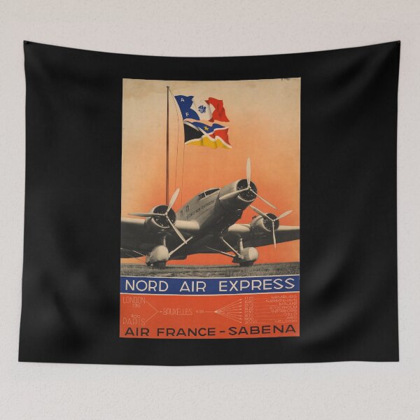 Item preview, Nord Air Express vintage travel poster designed and sold by stickart-marek.