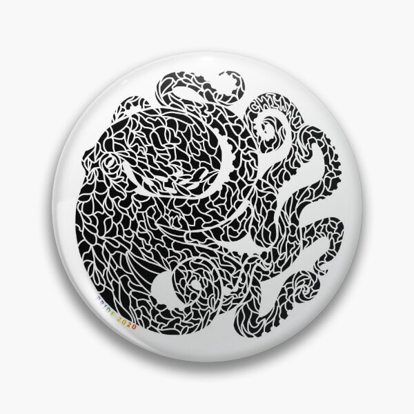 Item preview, Circular Black Pride Octopus  designed and sold by QuietChiaro.