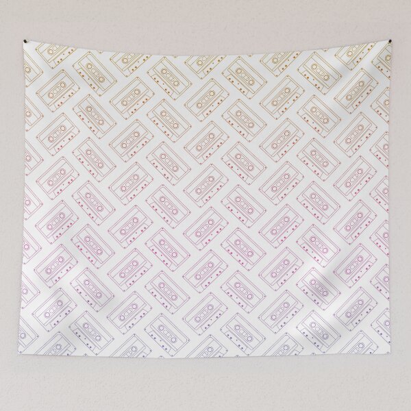 Item preview, Synth Wave Cassette Pattern designed and sold by animinimal.
