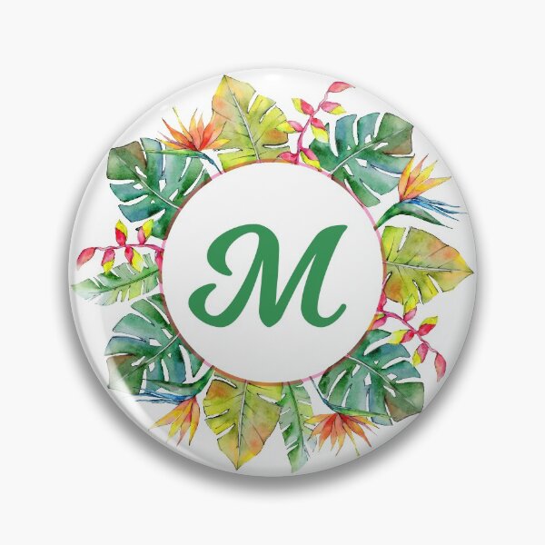 Item preview, Tropical Leaves Monogram M designed and sold by MysticMagpie.