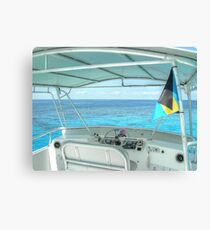 Somewhere Out West of New Providence Island in The Bahamas Canvas Print