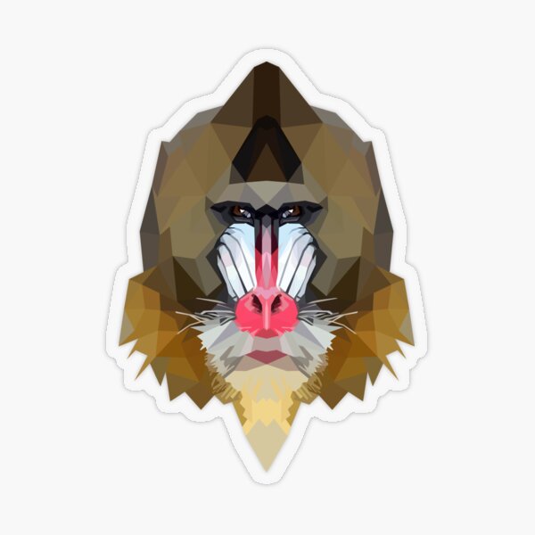 Mandrill Transparent Sticker