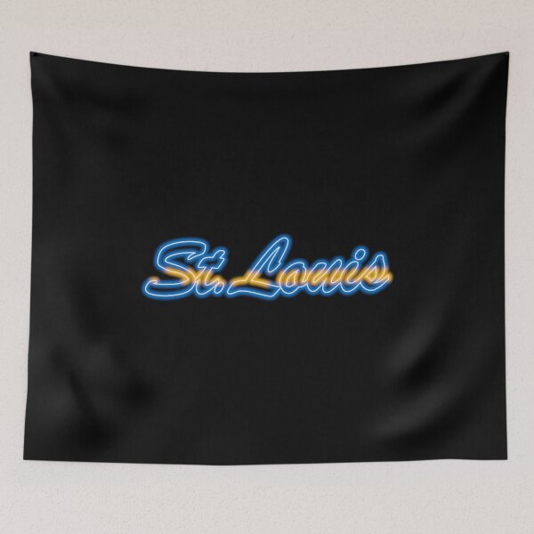 Item preview, Hockey Fan of St Louis Light Blue and Gold in Neon (alt) designed and sold by gkillerb.