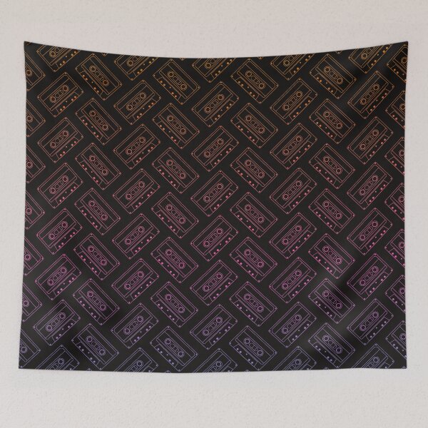 Item preview, Dark Synth Wave Cassette Pattern designed and sold by animinimal.