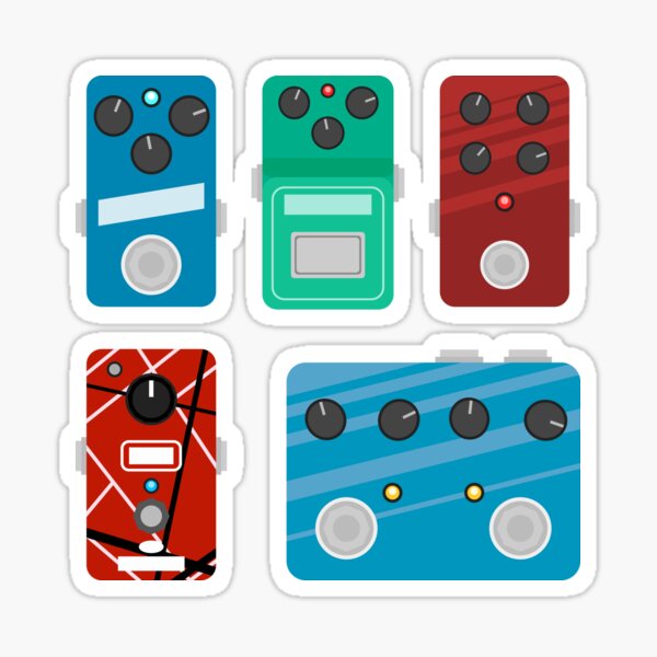 Flat Guitar Pedals - Mini Set #1 Sticker
