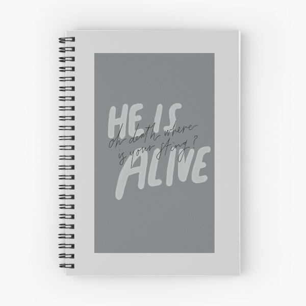 Item preview, He is Alive, Oh Death Where is Your Sting | Christian Inspirational Faith | Illustration Calligraphy designed and sold by seaniemendoza.