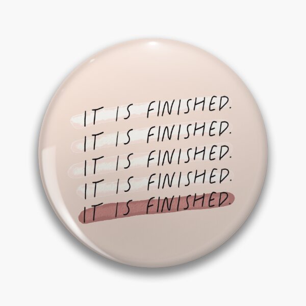 Item preview, It is Finished | Christian Inspirational Faith | Illustration Calligraphy designed and sold by seaniemendoza.
